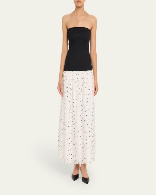 Anna Quan Amyra Strapless Drop-Waist Maxi Dress in Natural | Lyst