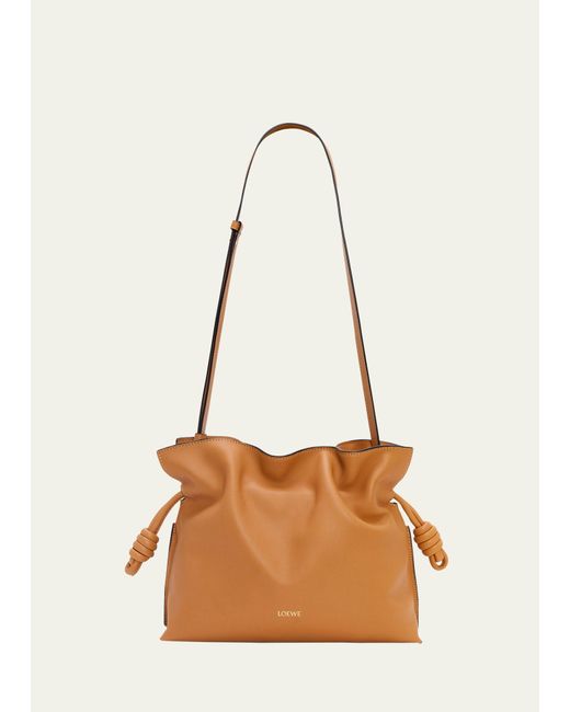 Loewe Natural Flamenco Leather Clutch Bag