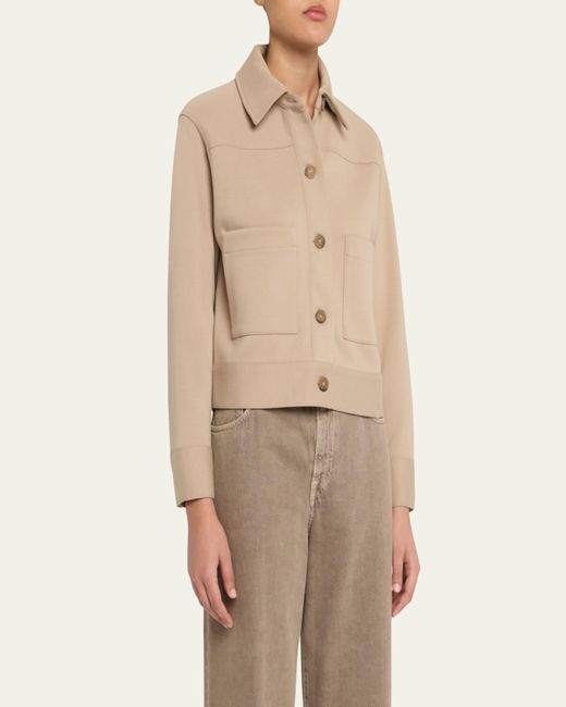 Vince Natural Cropped Patch Pocket Jacket