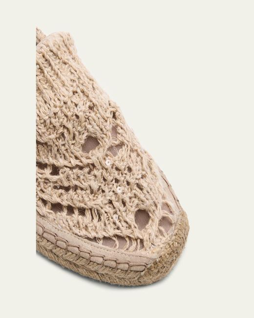 Brunello Cucinelli Natural Woven Knit Slip-On Espadrilles