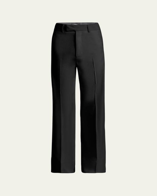 Amiri Black Creased Wool Flare Pants for men