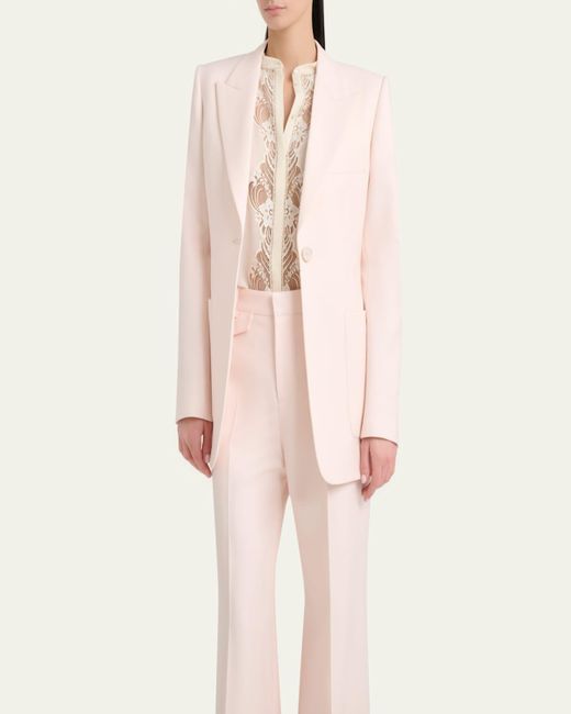Chloé Pink Single-Breasted Tailored Jacket