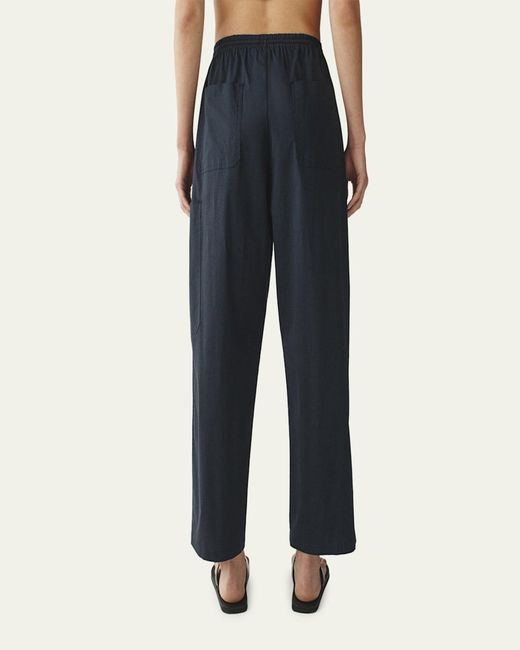 Attersee Blue Cotton Drawstring Pants