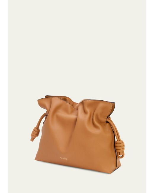 Loewe Natural Flamenco Leather Clutch Bag