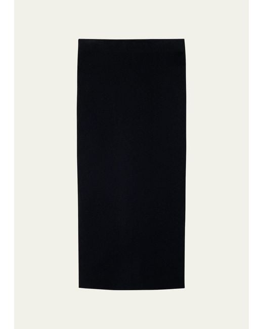 Another Tomorrow Black Compact Knit Convertible Strapless Midi Dress