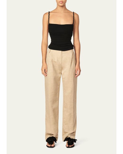 Interior Natural The Jareth Linen-blend Suit Trousers