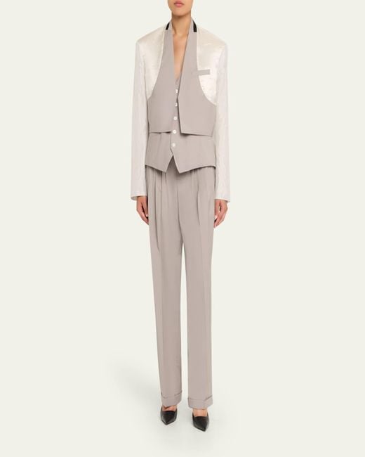 Peter Do Natural Mun Patchwork Blazer Jacket