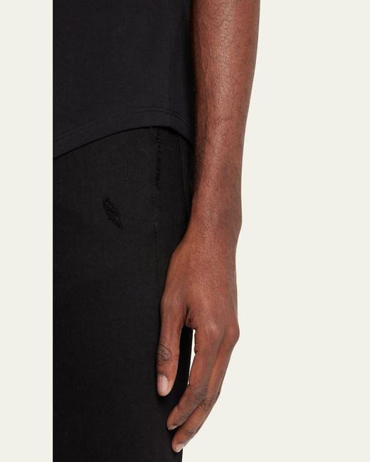 Monfrere Black Dann Solid Crew T-Shirt for men