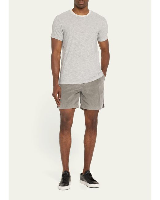 Save Khaki Gray Pigment-dyed Corduroy Shorts for men