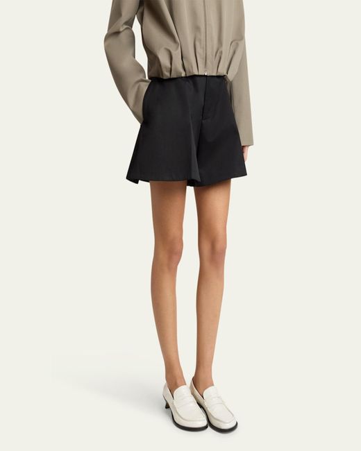 Loewe Black Trapeze Flared Mini Shorts