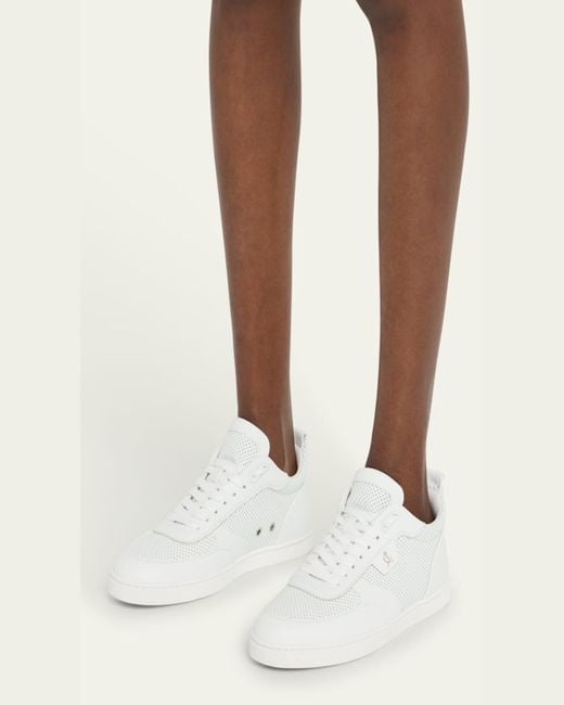 Christian Louboutin Tutti Rui Calf leather punching sneakers shoes 1250897WH01 white 41 main image 0