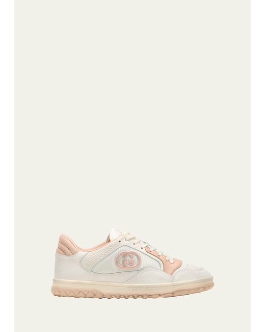 Gucci Natural Bicolor Leather Low-top Sneakers
