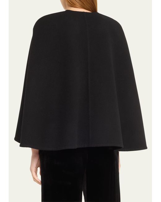 Chloé Black + Atelier Jolie Wool And Cashmere-blend Cape