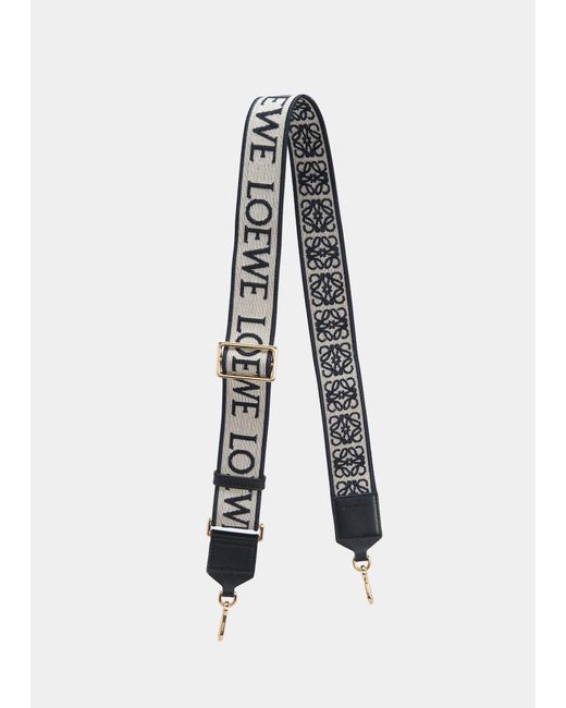 Loewe Anagram Jacquard Crossbody Strap in White Lyst