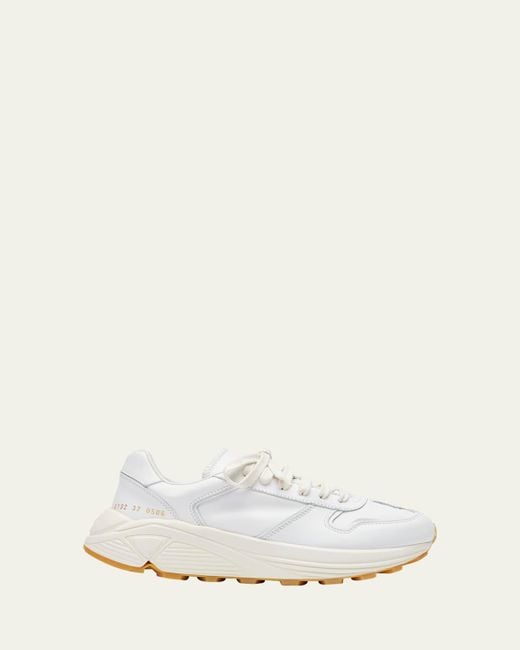 Common Projects White Premium Leather Runner Sneakers