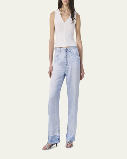 Rag & Bone Blue Miramar Phoebe Drawstring Pants