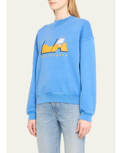 FRAME Blue Vintage La Crewneck Sweatshirt