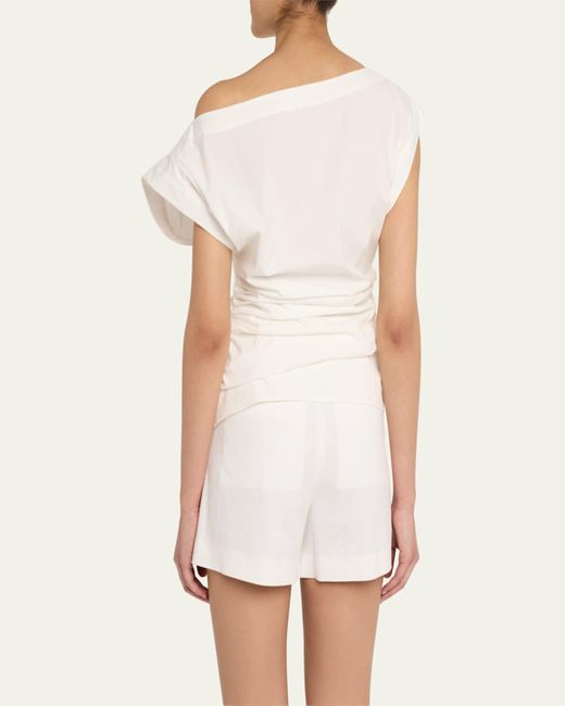 A.L.C. Blue Nara One-Shoulder Top