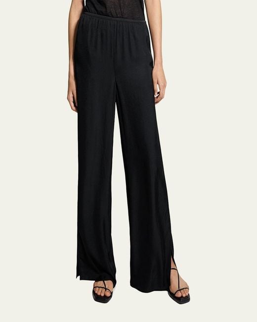 Theory Black Slit Pull-On Pants