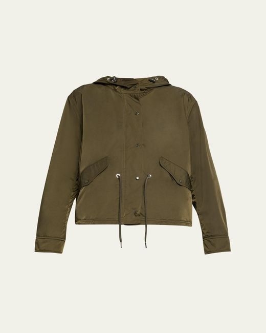 Moncler Green Noizay Short Parka Jacket