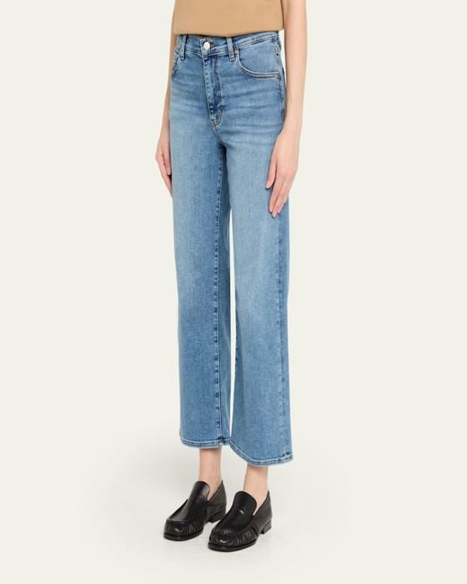FRAME Blue The Mellow Wide Ankle Jeans