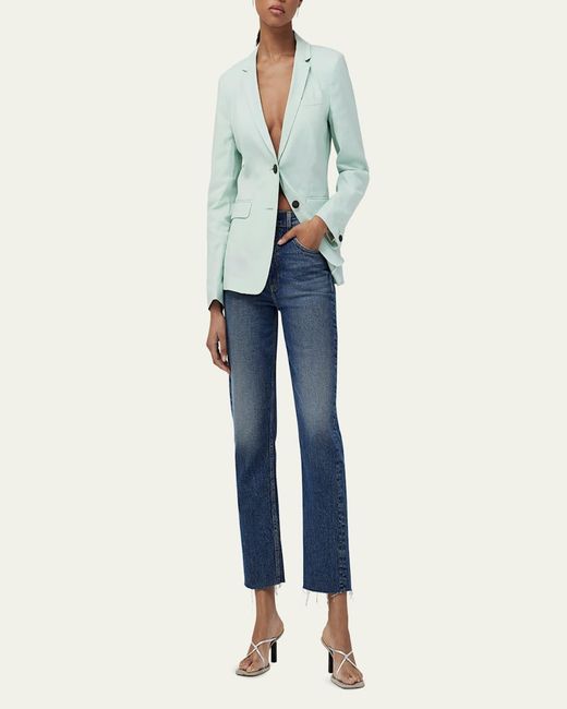 Rag & Bone Blue Razor Linen Blazer