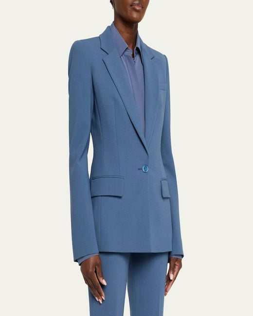 Michael Kors Purple Tailored Single-Button Blazer