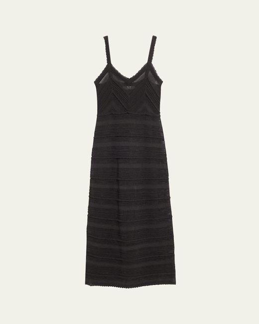 Zimmermann Black Lucky Sleeveless Lace Knit Dress