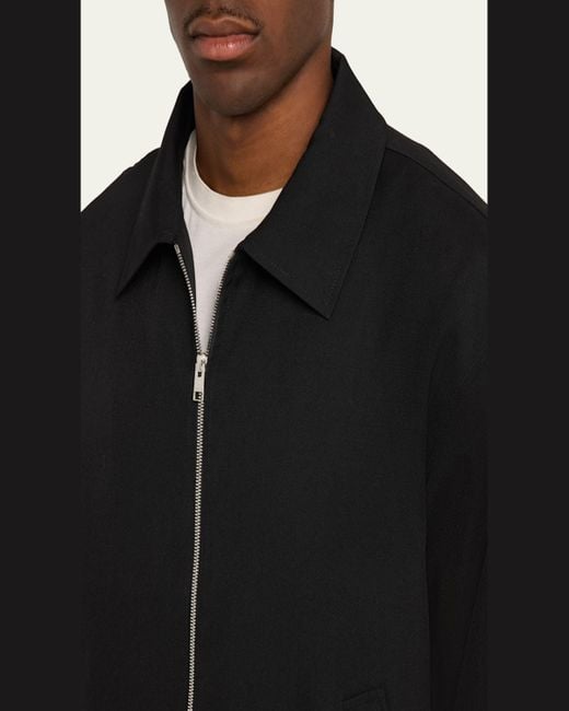 FRAME Black Wool Full-Zip Blouson for men