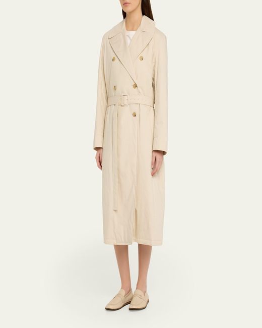 Vince Natural Padded Double-Breasted Coat