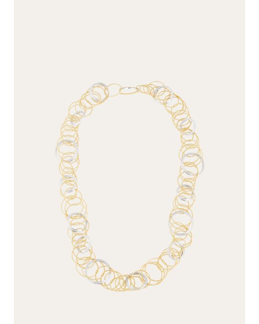Buccellati Hawaii Two-tone Diamond Link Necklace in Natural | Lyst