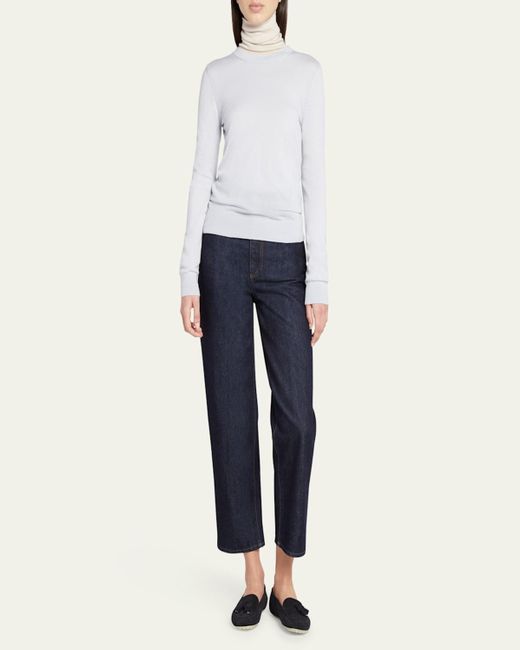 Loro Piana Natural Long-Sleeve Cashmere Sweater