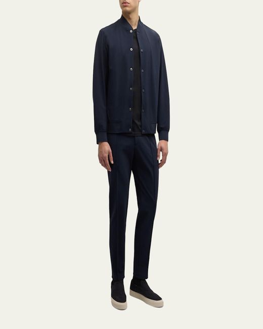 Theory Blue Murphy Precision Ponte Jacket for men