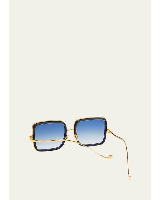 Anna Karin Karlsson White Moon Square Acetate Sunglasses