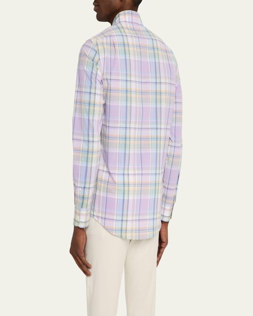 Ralph Lauren Blue Plaid Sport Shirt for men
