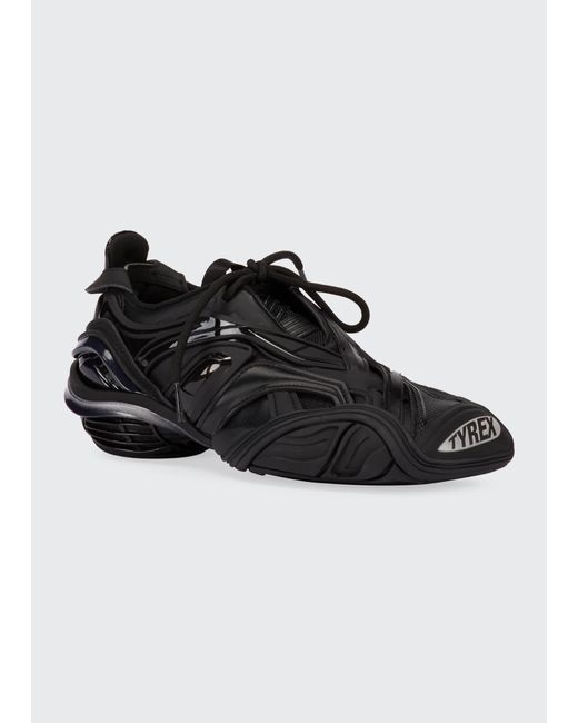 Balenciaga Tyrex Asymmetric Square-toe Sneakers in Black | Lyst