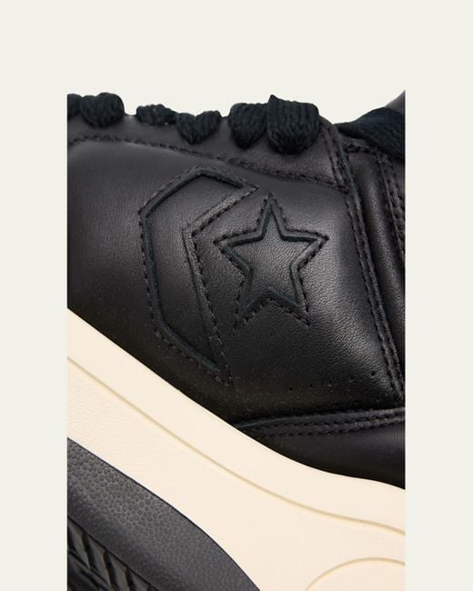 Rick Owens Black X Converse Turbowpn Ox Leather Low-Top Sneakers for men