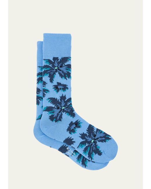 Paul Smith Blue Palmera Socks for men