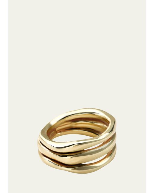Ippolita Natural Smooth Squiggle Triple Band Ring In 18k Gold
