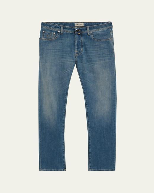 Jacob Cohen Blue Medium-Wash Denim Slim Fit Jeans for men