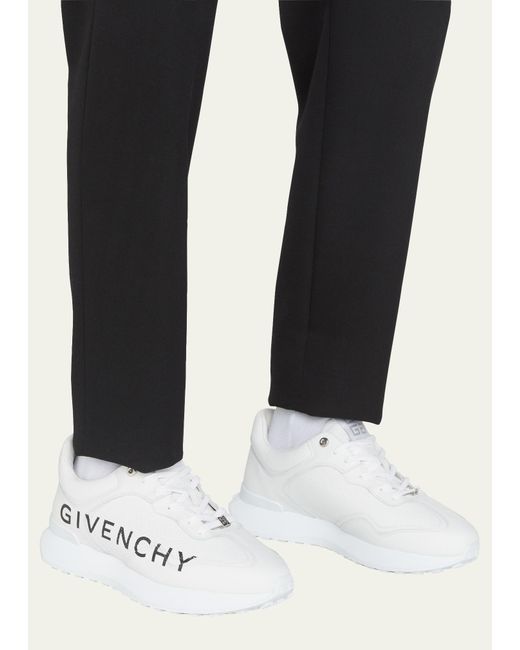 Givenchy White Giv Runner Leather Logo Sneakers for men