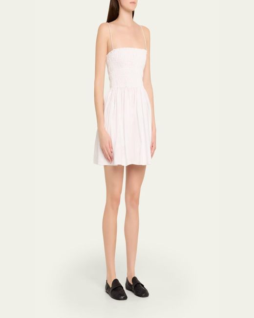 Matteau Natural Shirred Bodice Mini Dress