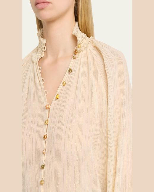 Zimmermann Natural Aster Buttoned Blouse