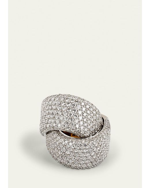 Vhernier Abbraccio White Gold Diamond Pave Ring