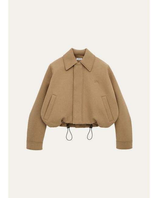 Loewe Natural Cotton Twill Drawstring Balloon Jacket