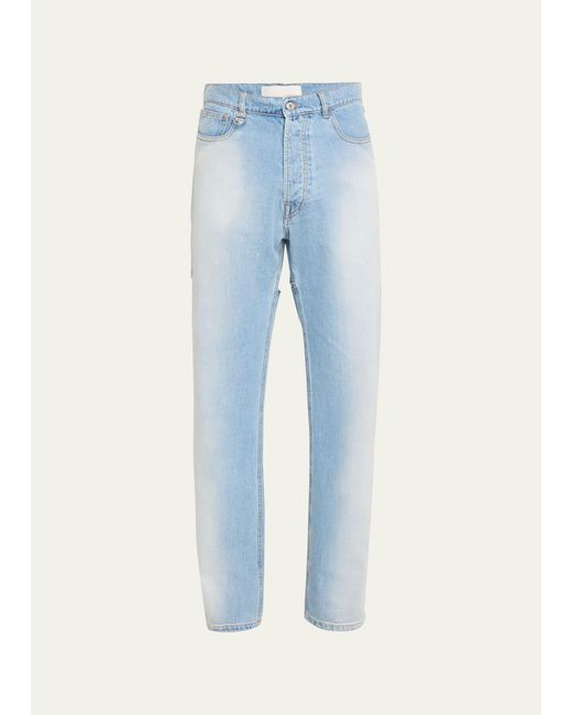 Random Identities Blue Loose-fit Jeans With Back Slash for men