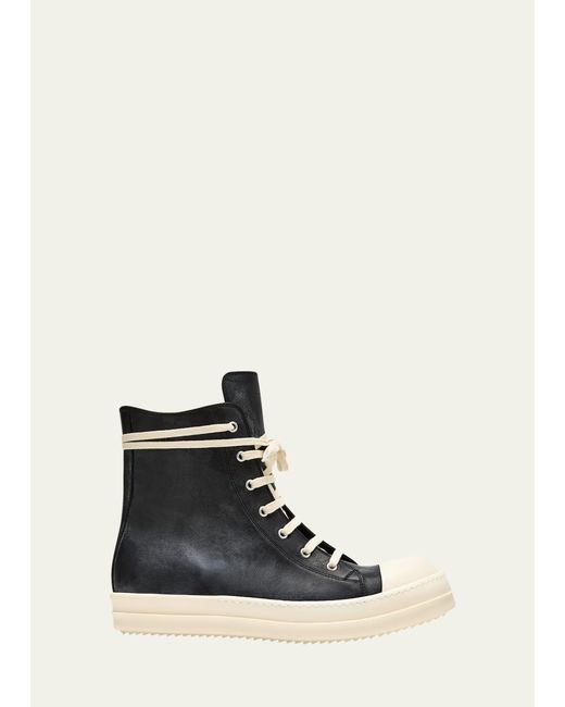 Rick Owens Multicolor Leather Cap-toe High-top Sneakers for men