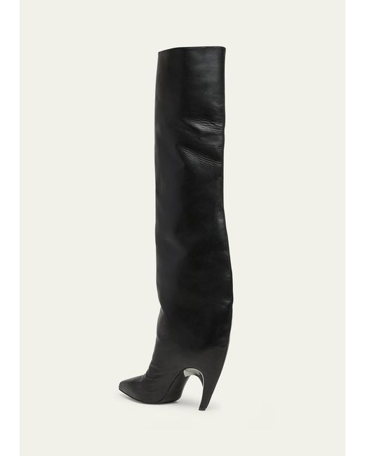 Alexander McQueen Black Armadillo Leather Over-the-knee Boots