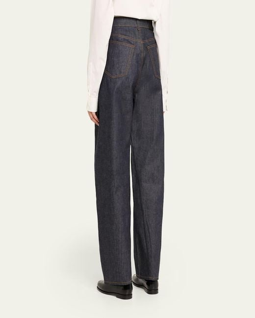 Givenchy Blue Denim Barrel-Leg Cocoon Pants