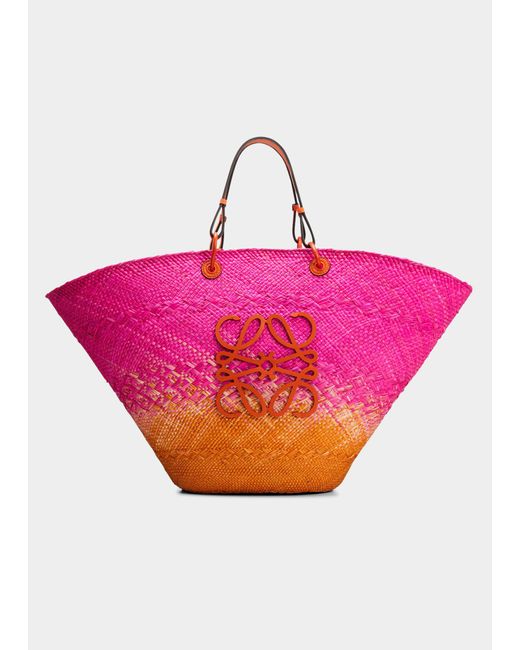 Loewe X Paula's Ibiza Large Anagram Degrade Basket Tote Bag in Pink | Lyst